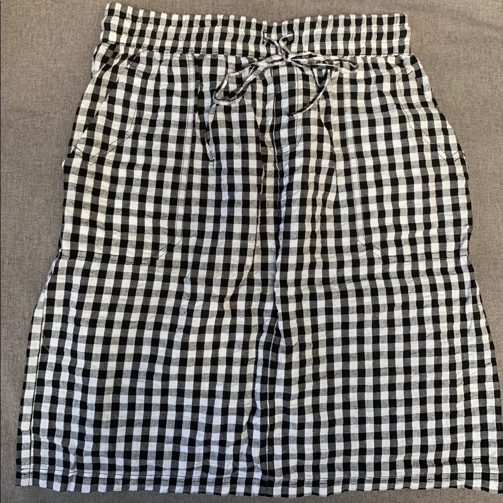 Black and White Check Skirt
